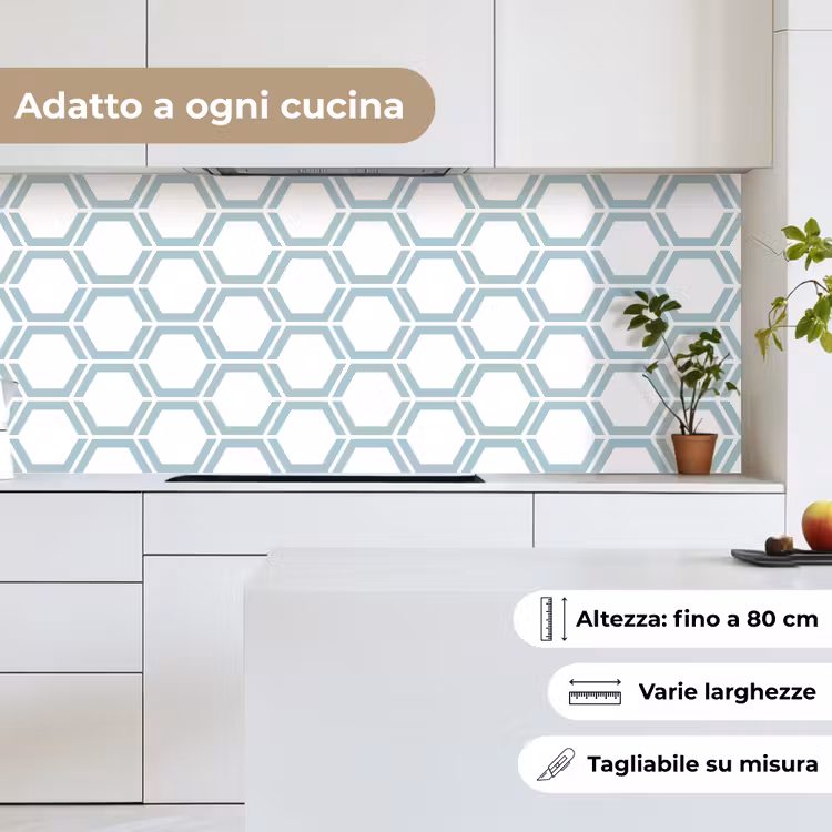 Schienale cucina - Modello - Linea - Design - Esagono — 7
