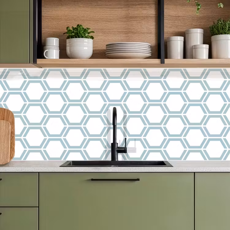 Schienale cucina - Modello - Linea - Design - Esagono — 8