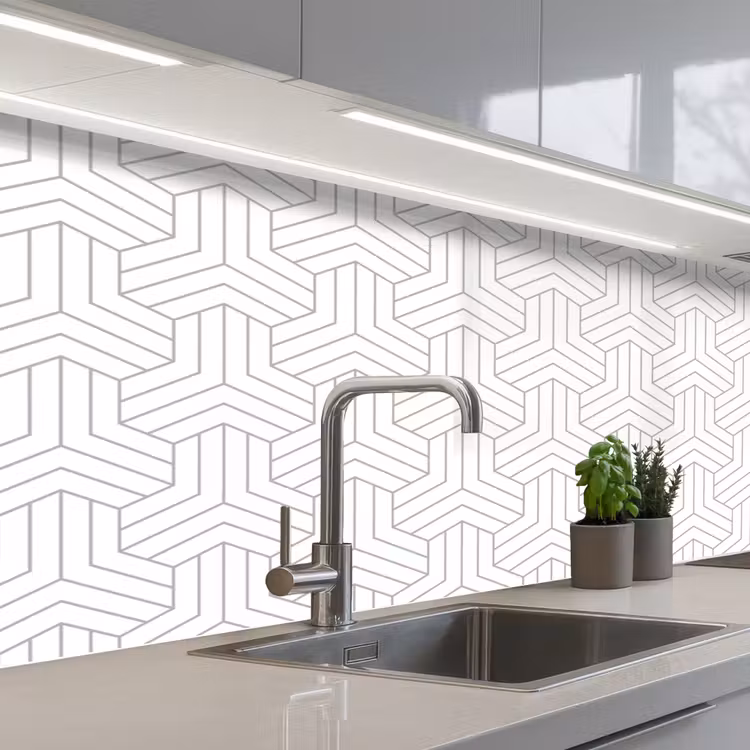 Schienale cucina - Modelli - Astratto - Nero - Bianco - Geometria — 2