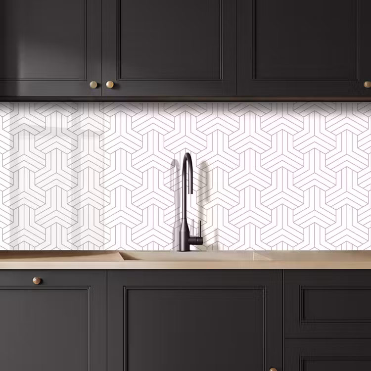 Schienale cucina - Modelli - Astratto - Nero - Bianco - Geometria — 6