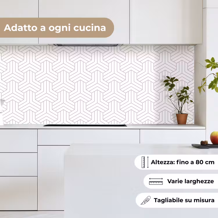 Schienale cucina - Modelli - Astratto - Nero - Bianco - Geometria — 7