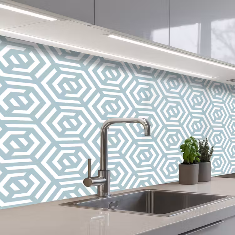 Schienale cucina - Modelli - Astratto - Verde - Geometria — 2