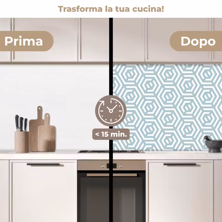 Schienale cucina - Modelli - Astratto - Verde - Geometria — 3