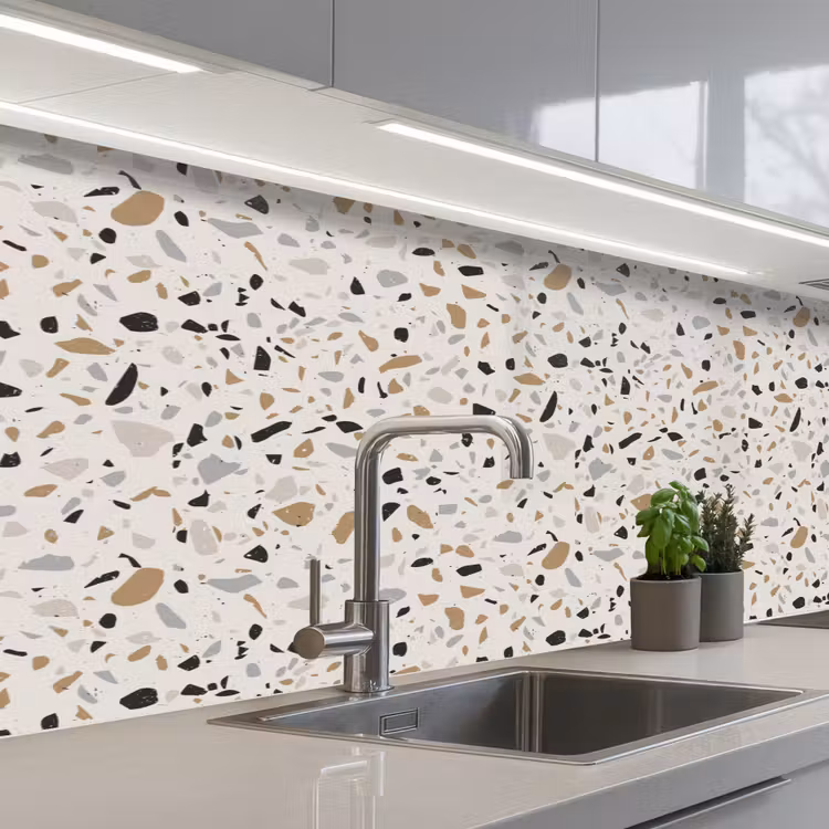 Schienale cucina - Terrazzo - Modello - Acciaio — 2
