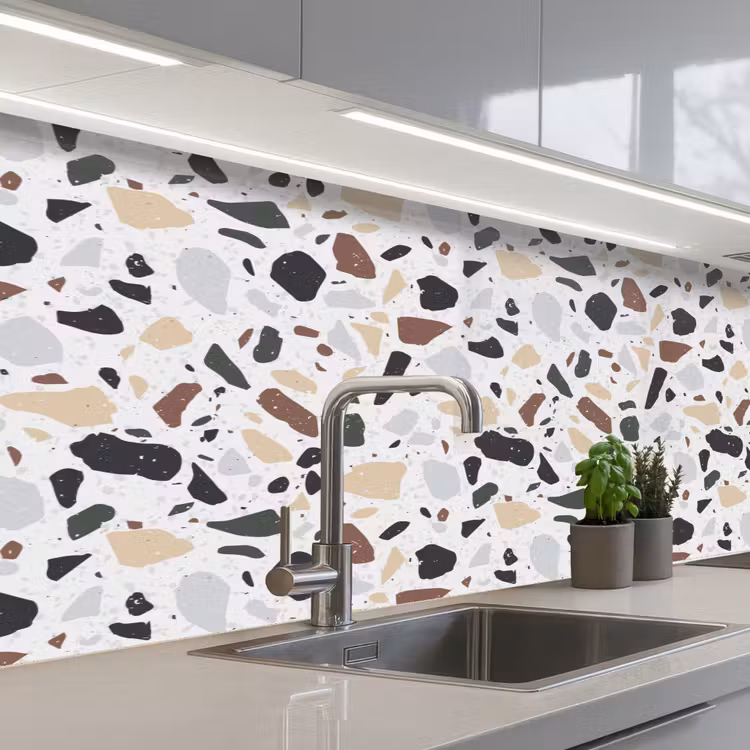 Schienale cucina - Terrazzo - Motivo - Colorato - Argilla — 2