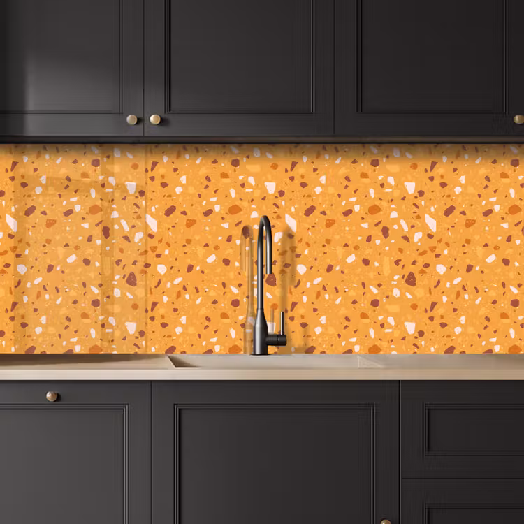 Schienale cucina - Terrazzo - Motivo - Giallo ocra — 6
