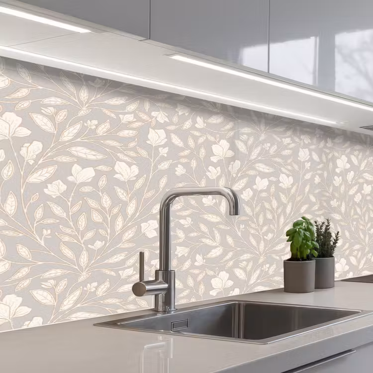 Schienale cucina - Fiori - stelo - foglie — 2