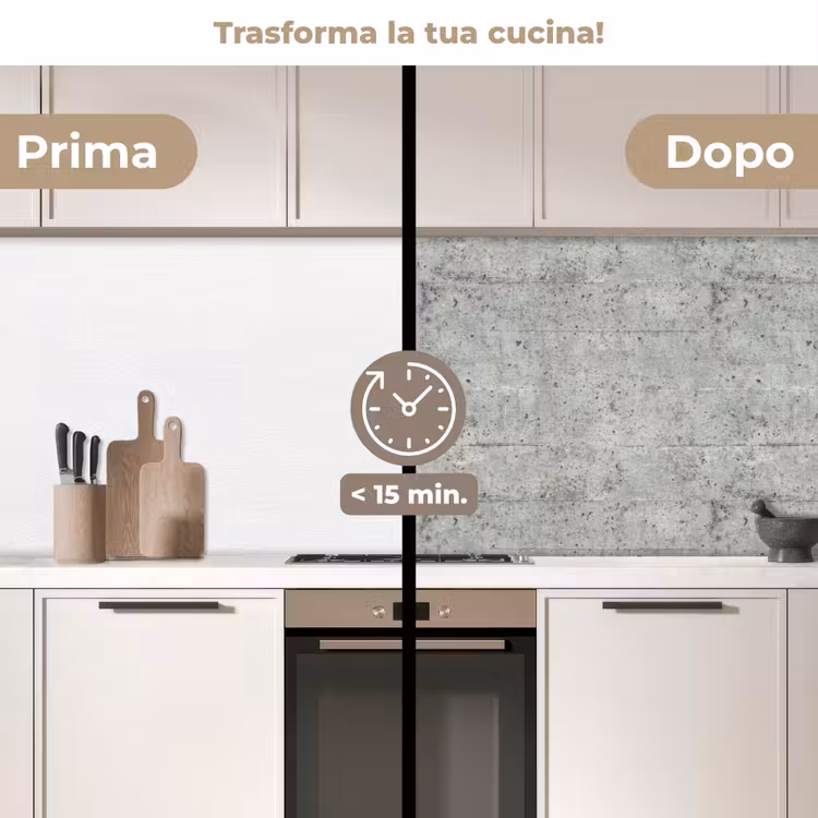 Schienale cucina - Grigio - Parete - Pori — 3