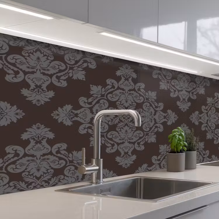 Schienale cucina - Marrone - Grigio - Decorativo - Motivo — 2