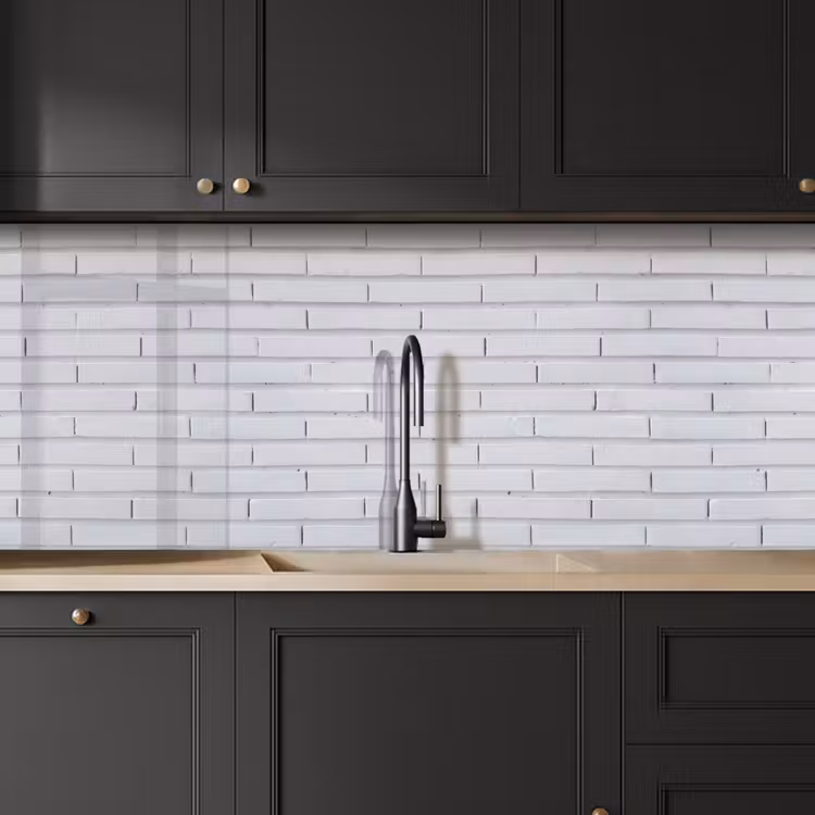 Schienale cucina - Mattoni - Dipinti - Bianco - Minimalista — 6