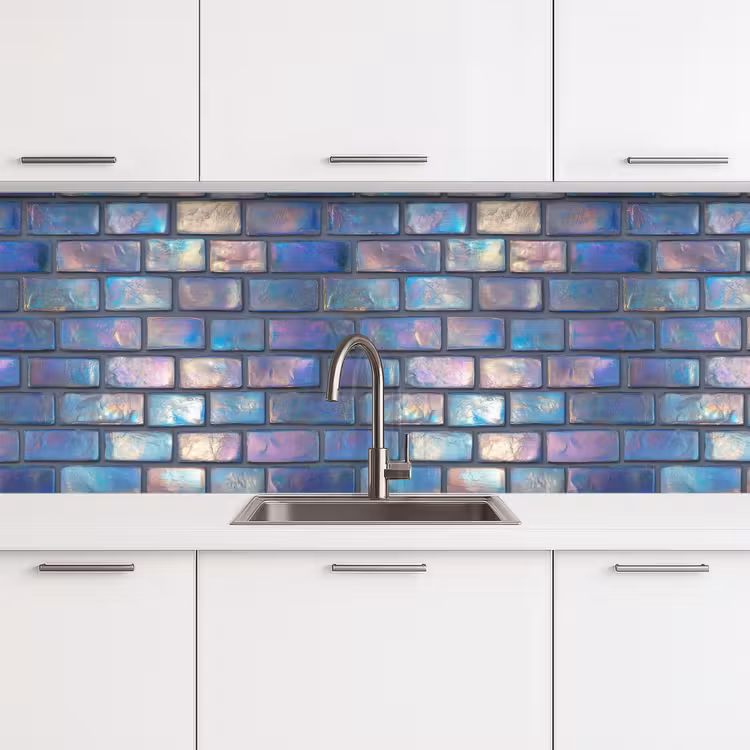 Schienale cucina - Metallizzato - Mattoni - Lucido - Colori — 4