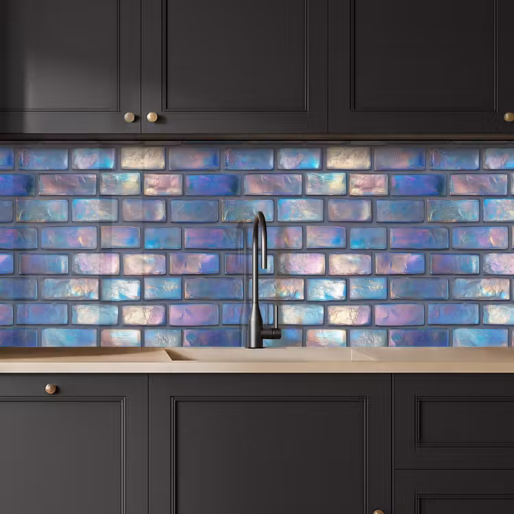Schienale cucina - Metallizzato - Mattoni - Lucido - Colori — 6