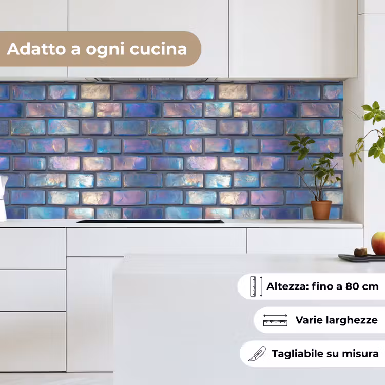Schienale cucina - Metallizzato - Mattoni - Lucido - Colori — 7