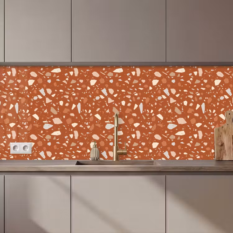 Schienale cucina - Terrazzo - Motivo - Argilla — 1