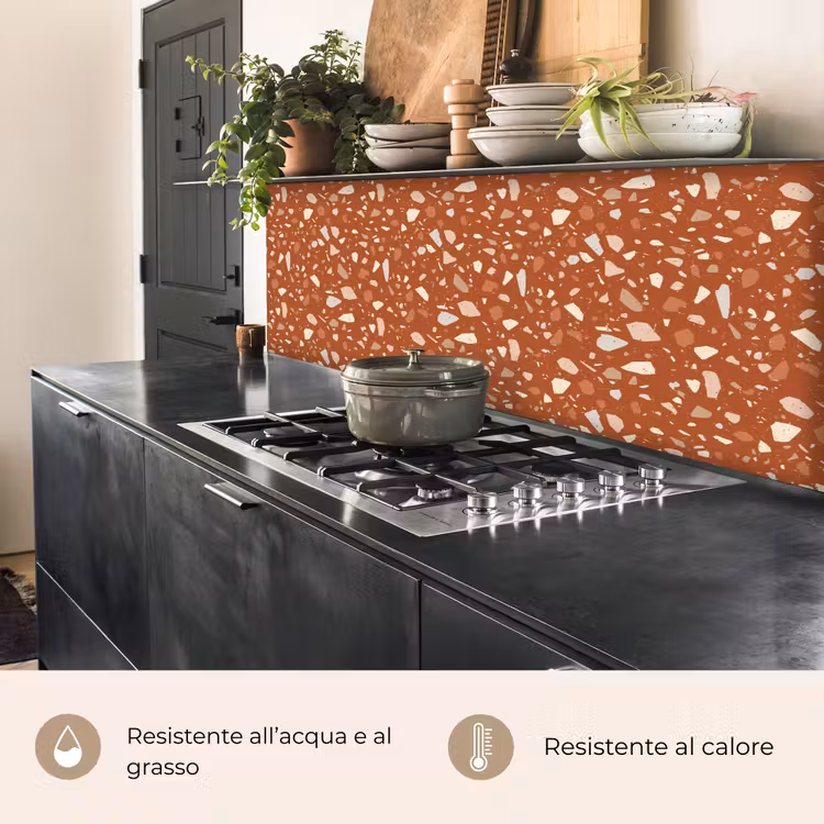 Schienale cucina - Terrazzo - Motivo - Argilla — 5