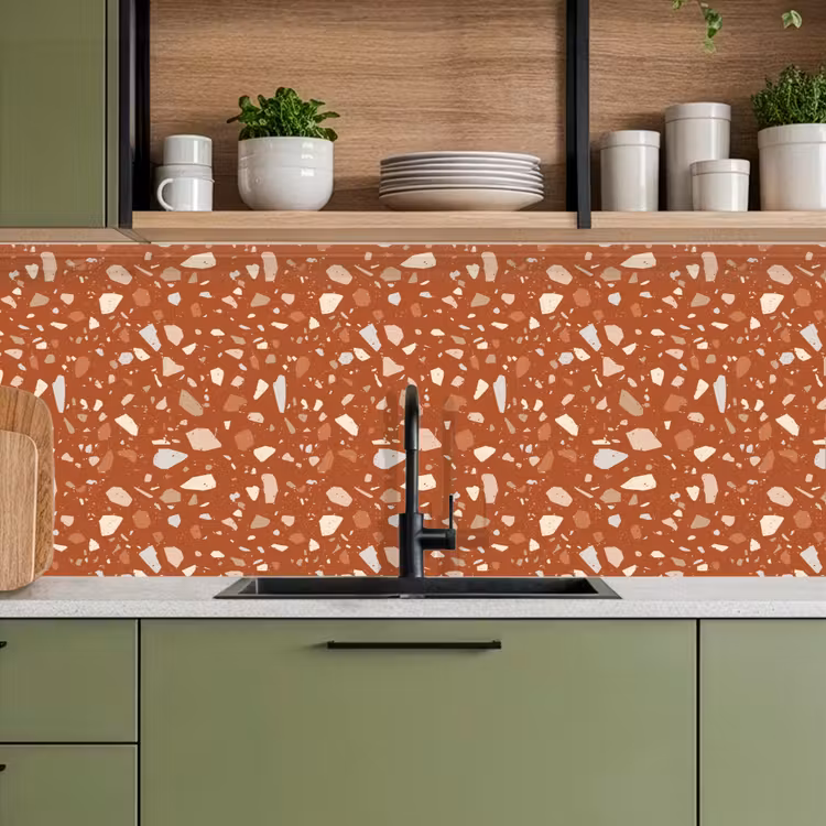 Schienale cucina - Terrazzo - Motivo - Argilla — 8