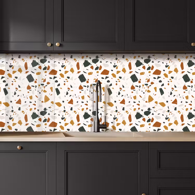 Schienale cucina - Terrazzo - Motivo - Bianco - Terra — 6