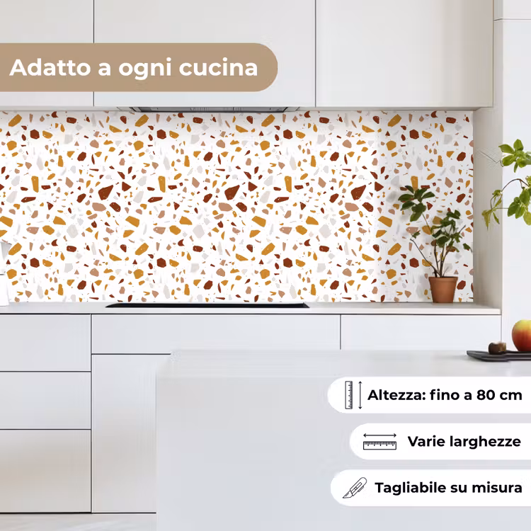 Schienale cucina - Terrazzo - Motivo - Bianco - Urbano — 7