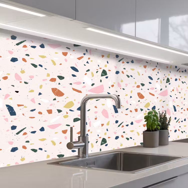 Schienale cucina - Terrazzo - Motivo - Colorato — 2