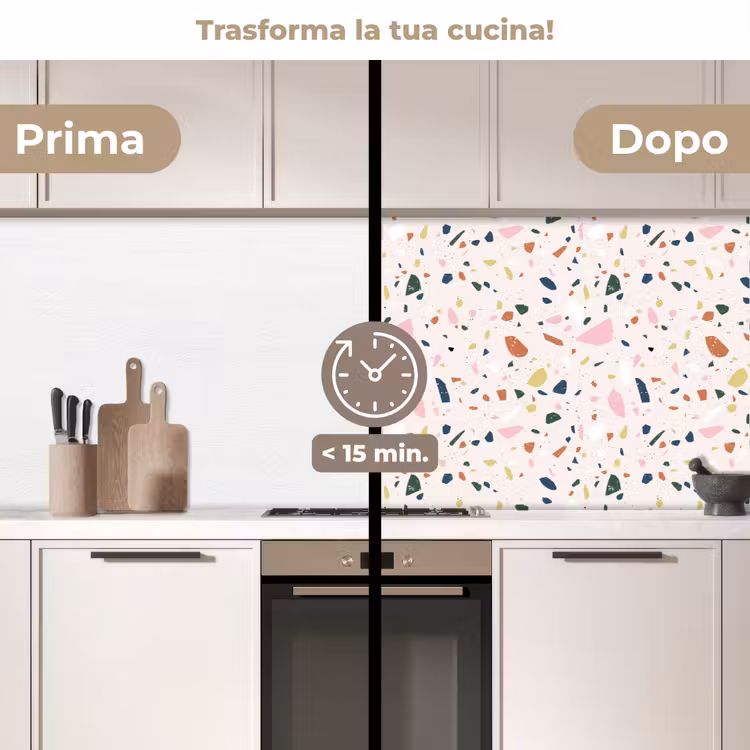 Schienale cucina - Terrazzo - Motivo - Colorato — 3