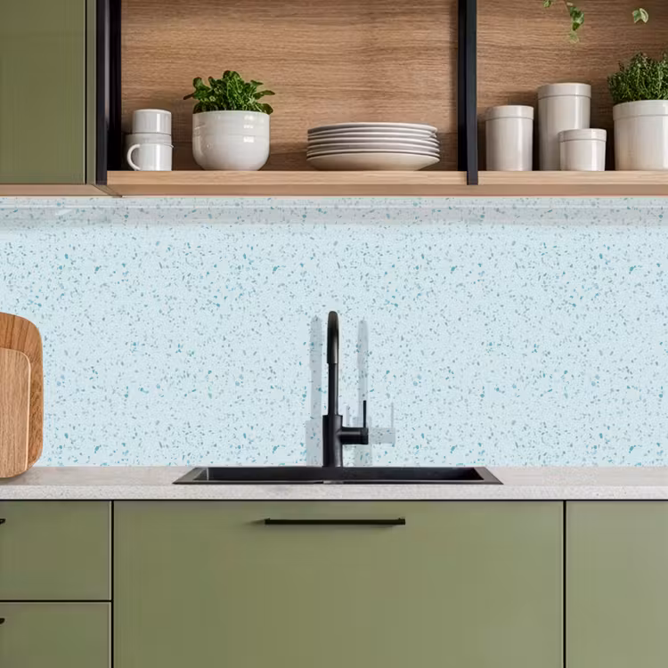 Schienale cucina - Terrazzo - Motivo - Colorato - Blu bambino — 8