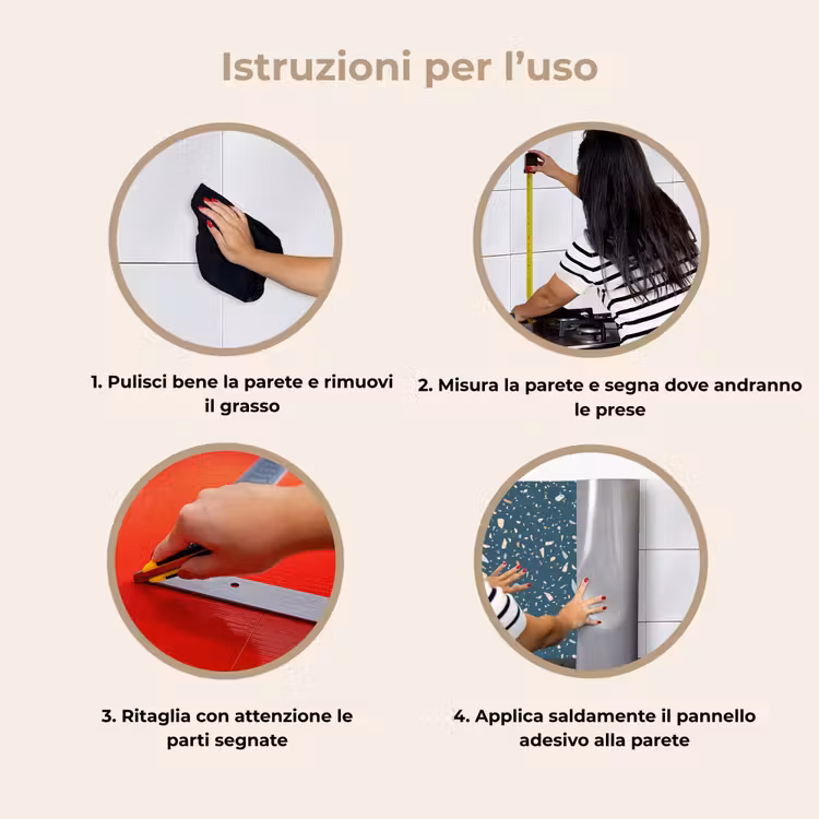Schienale cucina - Terrazzo - Motivo - Colorato - Blu intenso — 9