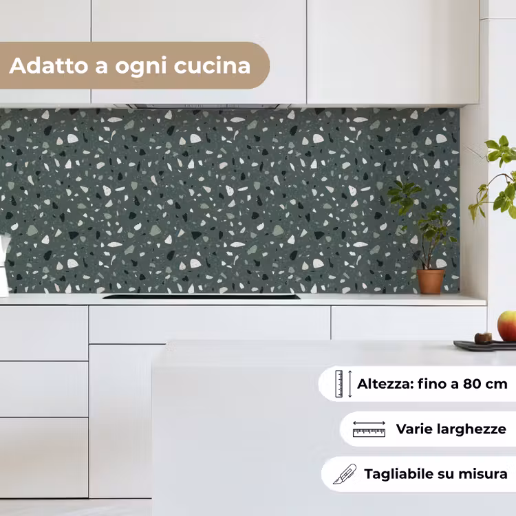 Schienale cucina - Terrazzo - Motivo - Colorato - Verde — 7