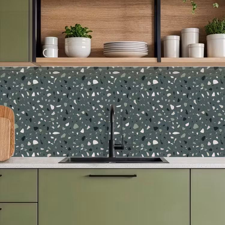 Schienale cucina - Terrazzo - Motivo - Colorato - Verde — 8