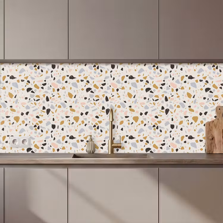 Schienale cucina - Terrazzo - Motivo - Neutro - Morbido - Multi — 1