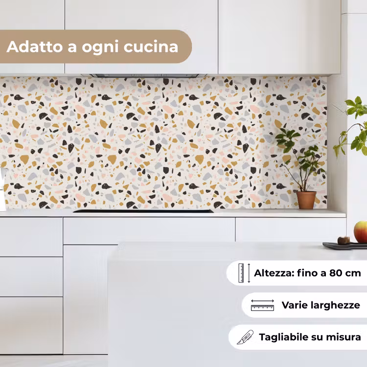 Schienale cucina - Terrazzo - Motivo - Neutro - Morbido - Multi — 7