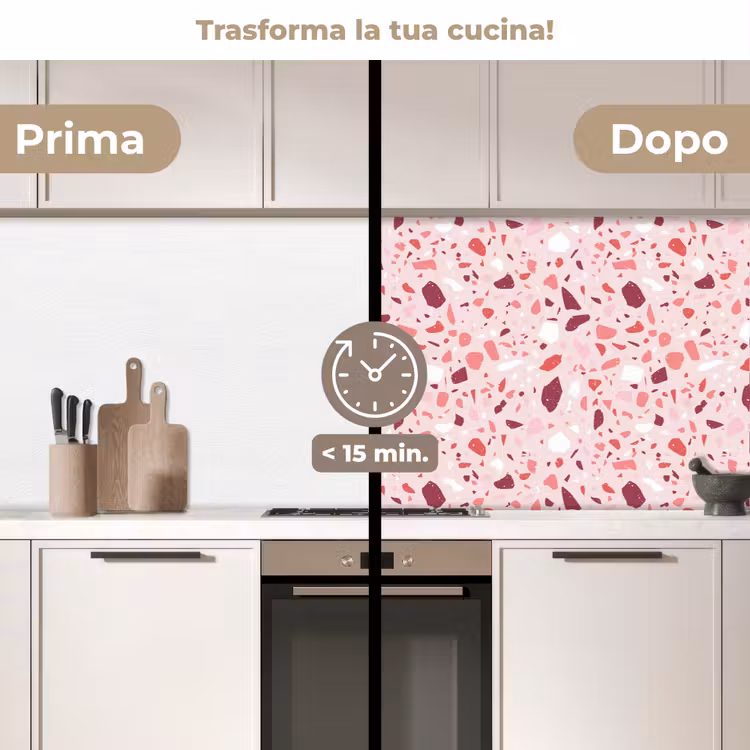Schienale cucina - Terrazzo - Motivo - Rosa — 3
