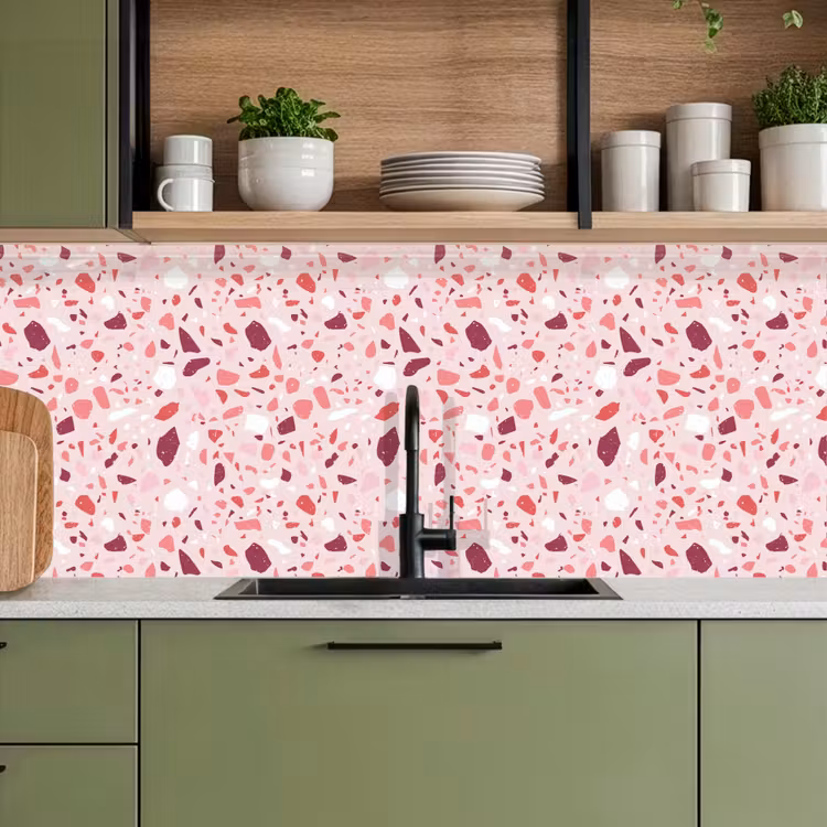 Schienale cucina - Terrazzo - Motivo - Rosa — 8