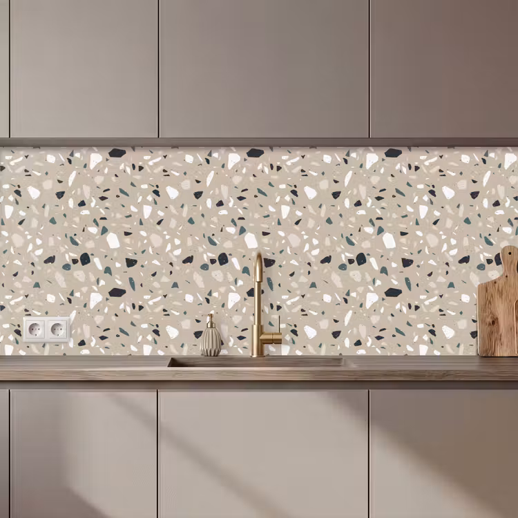 Schienale cucina - Terrazzo - Motivo - Verde — 1