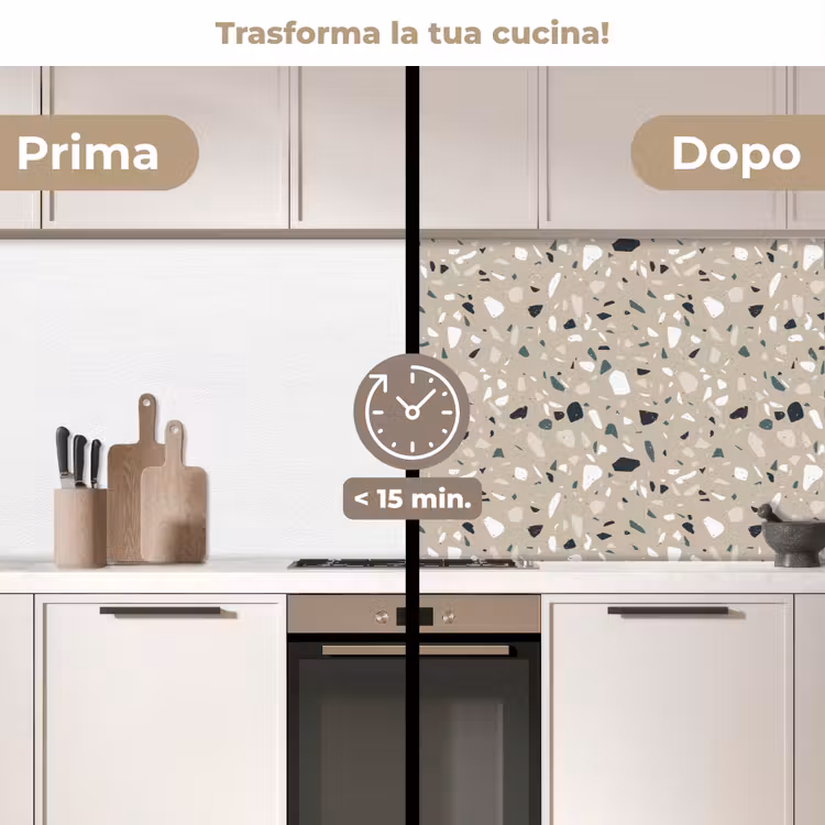 Schienale cucina - Terrazzo - Motivo - Verde — 3