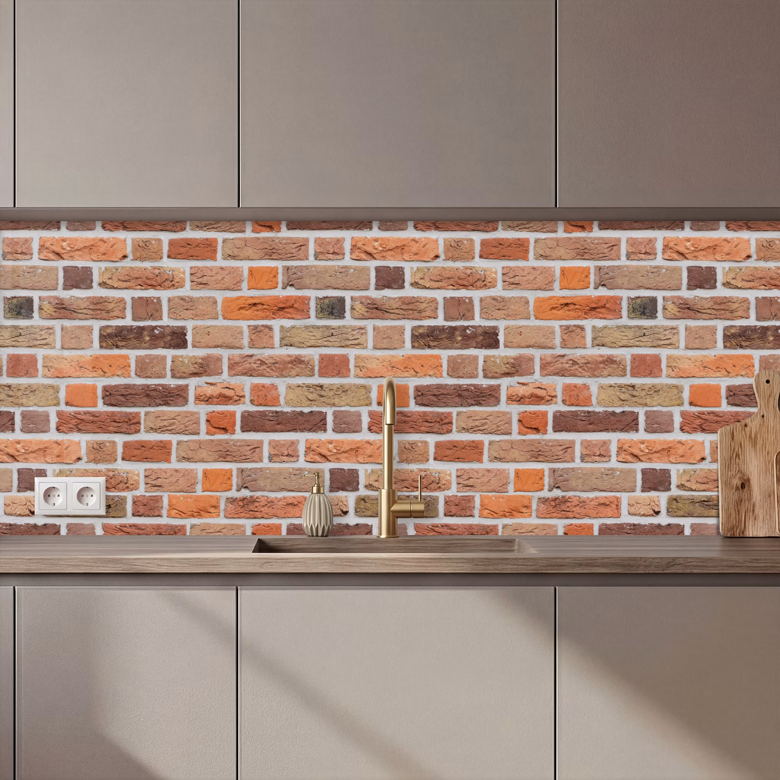 Schienale cucina - Mattoni - Tonalità della terra - Muro - Rustico — 1