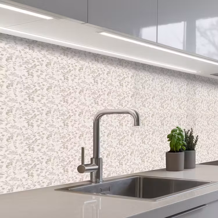 Schienale cucina - Fiori - Motivo - Taupe — 2