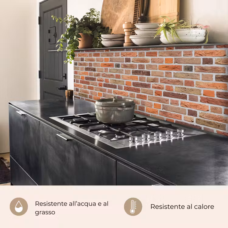 Schienale cucina - Mattoni - Tonalità della terra - Muro - Rustico — 5