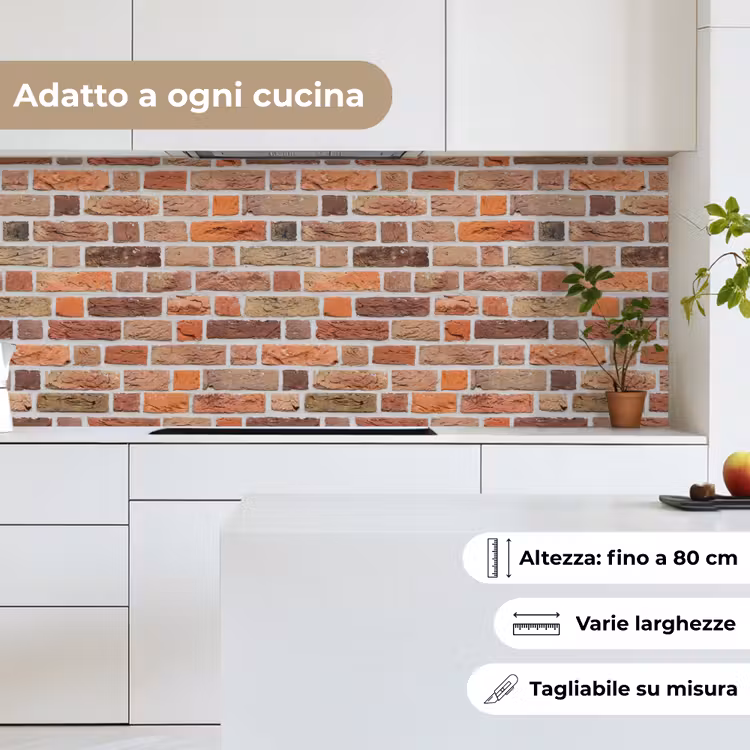 Schienale cucina - Mattoni - Tonalità della terra - Muro - Rustico — 7