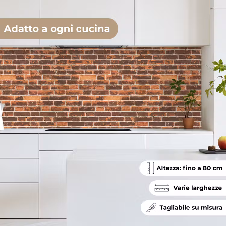 Schienale cucina - Mattoni - Vecchi - Muro - Decolorazione — 7