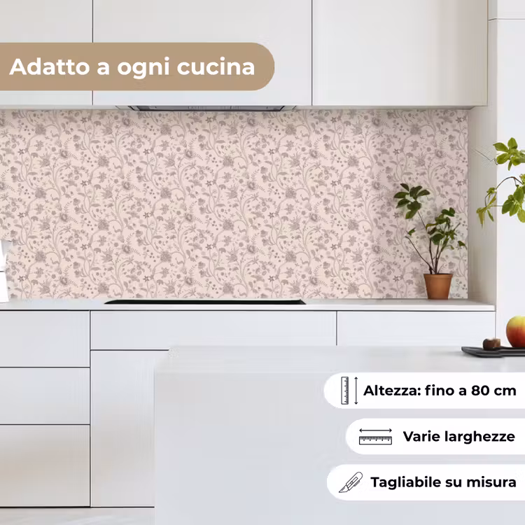 Schienale cucina - Motivo - Fiori - Viola — 7