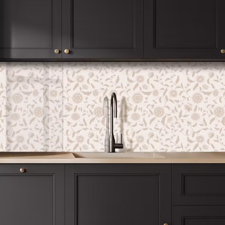 Schienale cucina - Ornato - Fiori - Beige — 6
