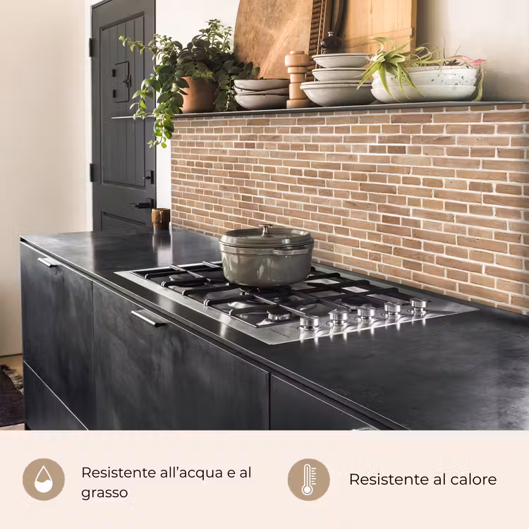 Schienale cucina - Pietre - Marrone - Luce - Modello — 5