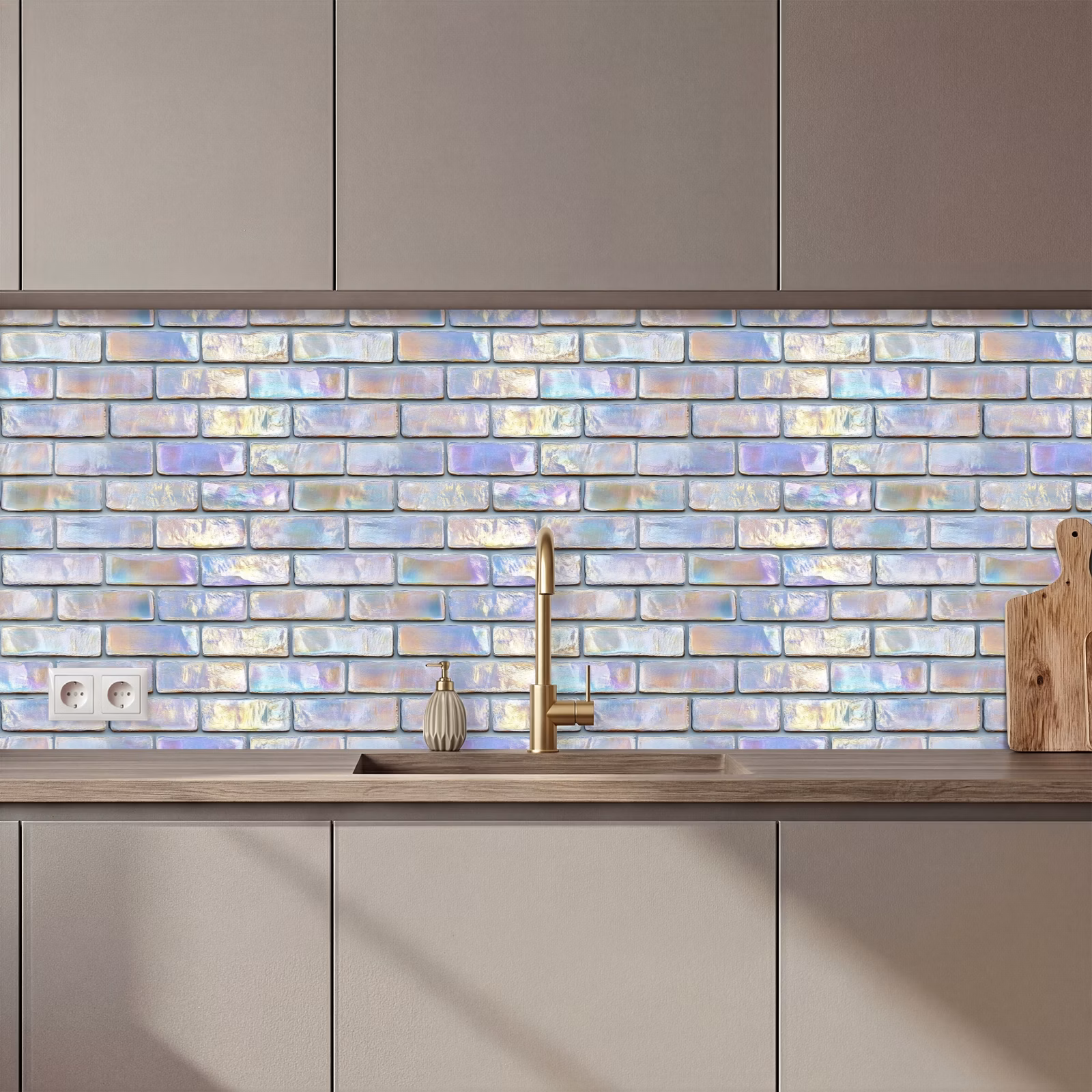 Schienale cucina - Lucido - Parete - Pietre — 1