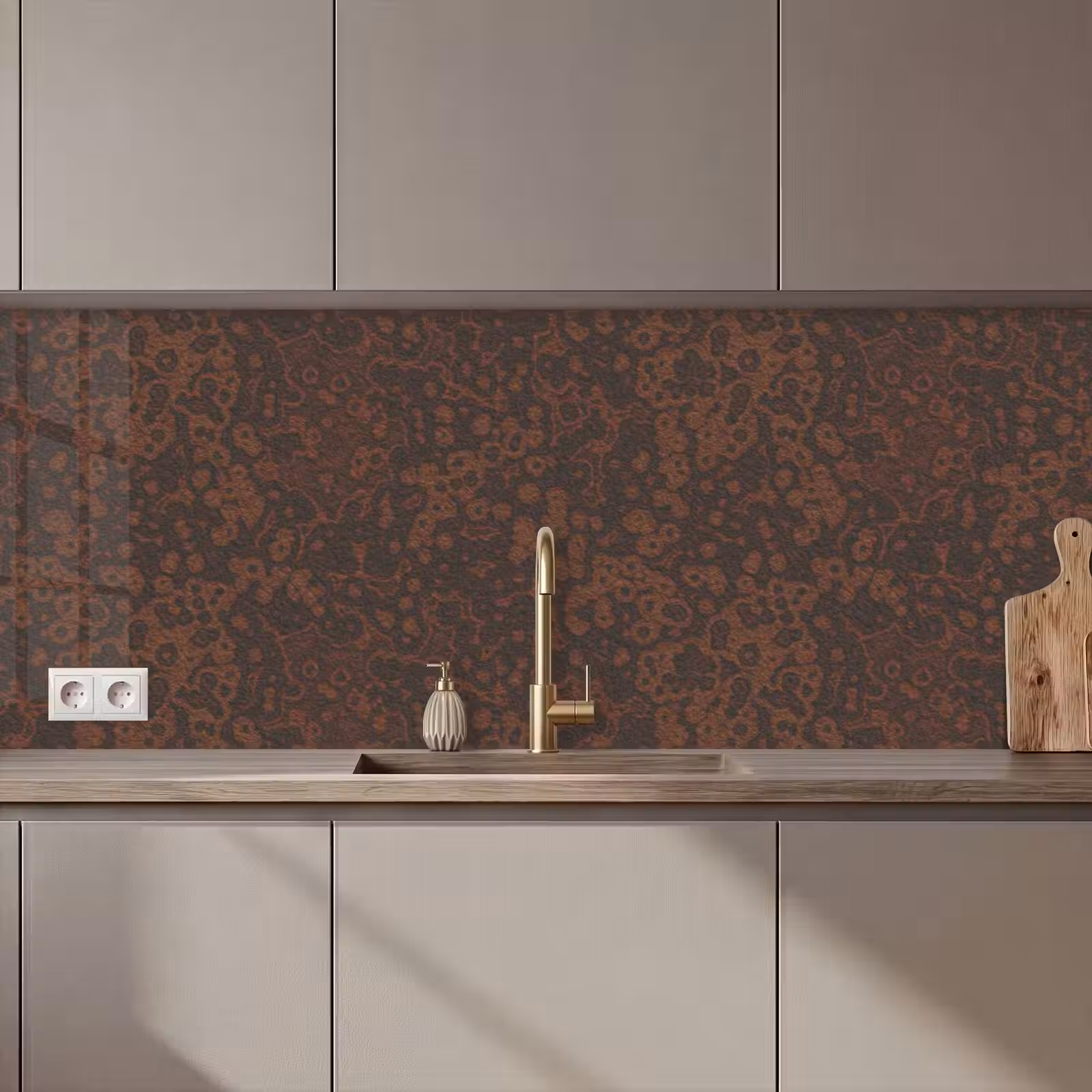 Schienale cucina - Scuro - Marrone - Ruggine — 1