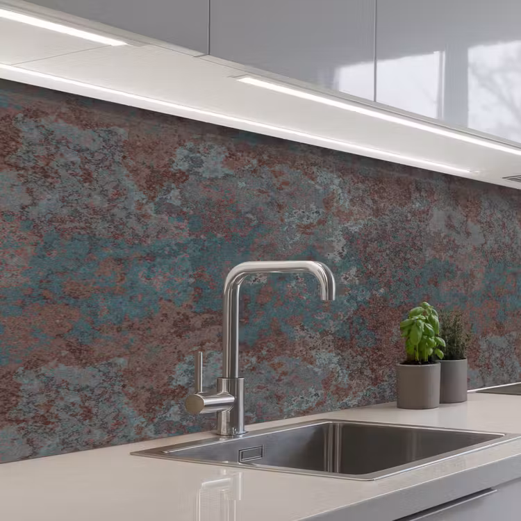 Schienale cucina - Blu - Grigio - Ruggine - Motivo — 2