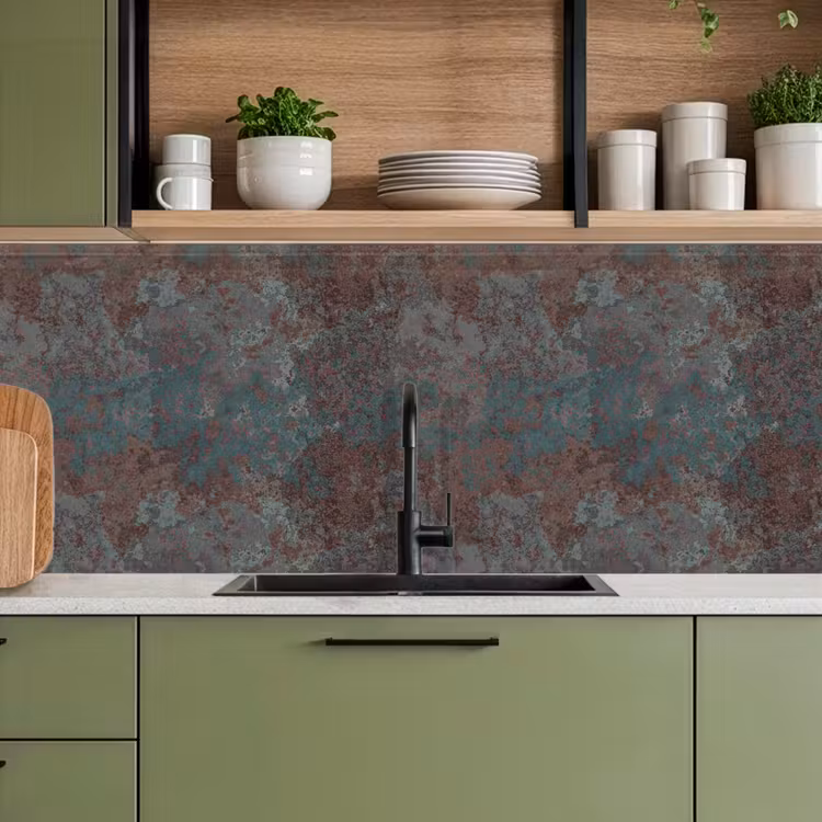 Schienale cucina - Blu - Grigio - Ruggine - Motivo — 8