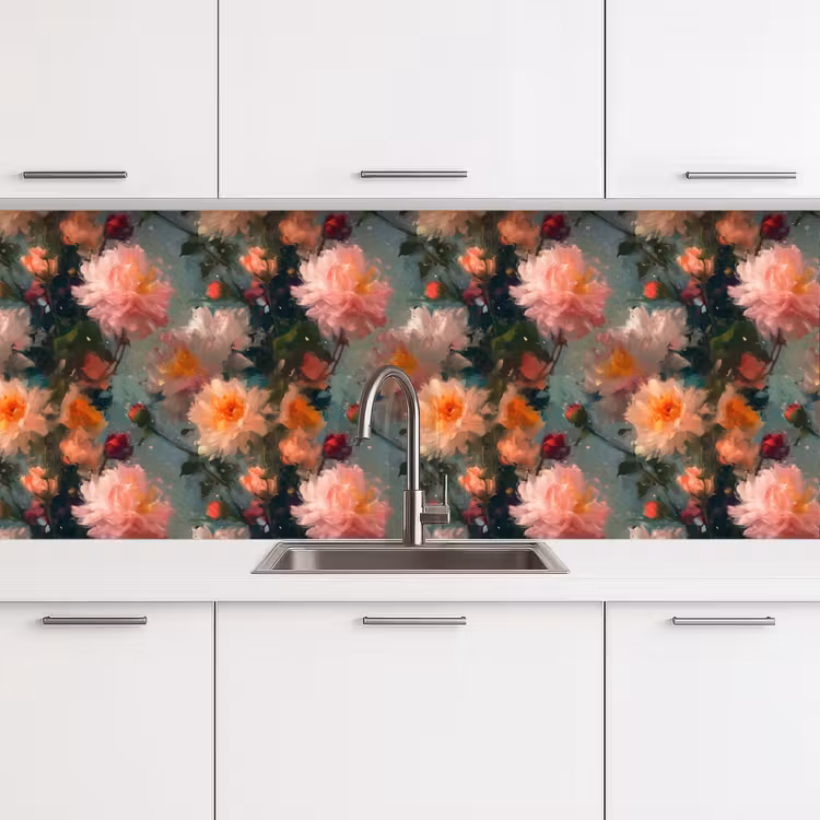 Schienale cucina - Dalia - Fiori - Motivo — 4