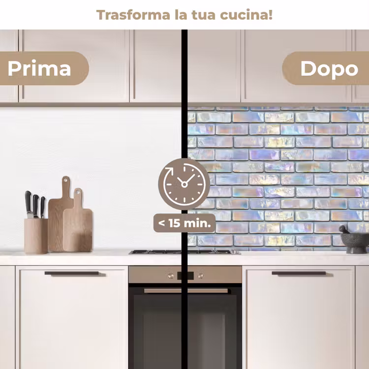 Schienale cucina - Lucido - Parete - Pietre — 3