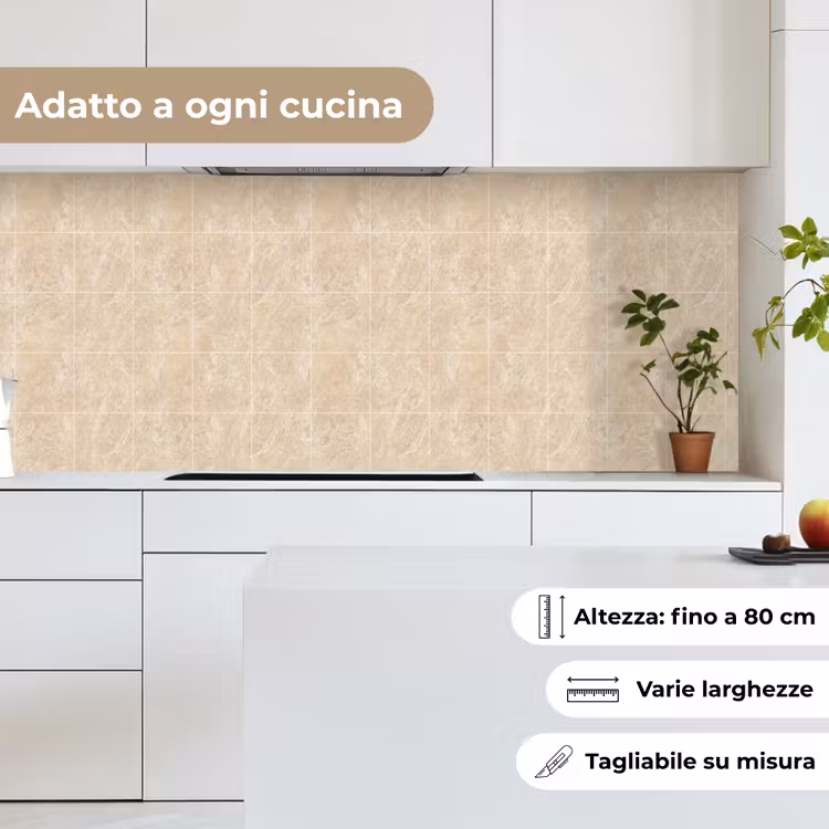 Schienale cucina - Marmo - Piastrelle - Beige — 7