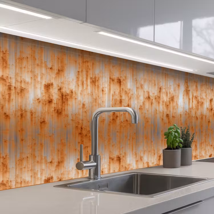 Schienale cucina - Metallo - Grigio - Arancione - Ruggine — 2